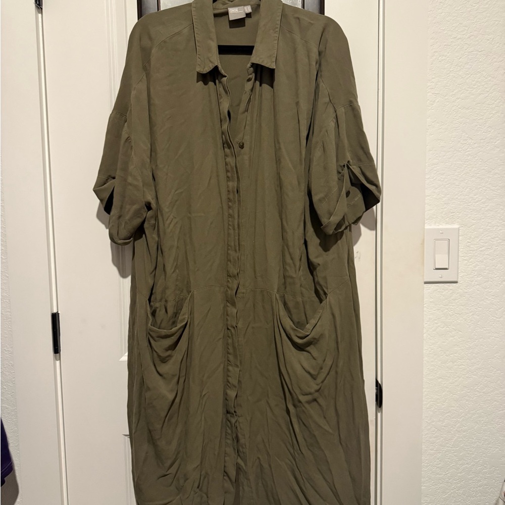 ASOS Curve Olive Midi Dress